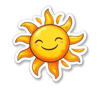 2X Autoaufkleber Sticker lustige Sonne 18X18 cm Auto Heckscheibe wetterfest