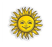 2X Autoaufkleber Sticker lustige Sonne 18X18 cm Auto Heckscheibe wetterfest