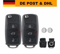 2X Autoschlüssel Gehäuse Ersatz für VW Golf 5 Passat Jetta Polo Tiguan Eos Caddy