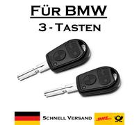 2x Autoschlüssel Gehäuse für BMW - Ersatz 3 Tasten PKW Funk Fernbedienung KS03