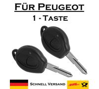 2x Autoschlüssel Gehäuse für Peugeot - Ersatz 1 Taste PKW Fernbedienung KS37