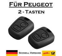 2x Autoschlüssel Gehäuse für Peugeot - Ersatz 2 Tasten PKW Fernbedienung KS25