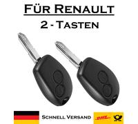 2x Autoschlüssel Gehäuse für Renault - Ersatz 2 Tasten PKW Fernbedienung KS05N0
