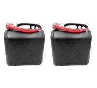2x Benzinkanister 20L Kraftstoffkanister Reserve Kanister UN-Zulassung schwarz