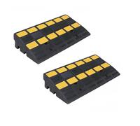 2x Bordsteinrampe 100mm Auffahrrampe Auffahrhilfe Gummirampe Schwellenrampe