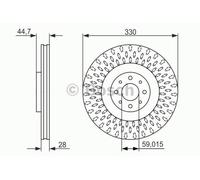 2x BOSCH Bremsscheibe 0 986 479 648 für LANCIA DELTA 3 844 AXH12