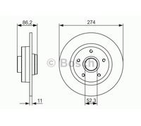 BOSCH Bremsscheibe 0 986 479 682 RENAULT GRAND SCÉNIC III RENAULT SCÉNIC III