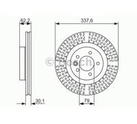 2x Bremsscheibe belüftet 0 986 479 705 BOSCH für LAND ROVER DISCOVERY III