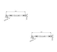 2x BOSCH Bremsschlauch Bremsleitung hinten für Audi A4 8D2 B5 1.6 1.8 8D5