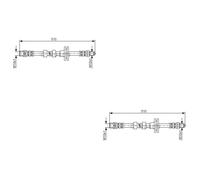 2x BOSCH Bremsschlauch Vorderachse für Land Rover Range LM 3.0 D 4x4 LM_ 4.4