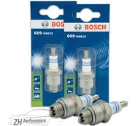 2x BOSCH W9EC0-609 Zündkerze 0 241 225 824 für Rasenmäher Traktor Kettensäge