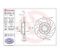 2x BREMBO Bremsscheibe BREMBO XTRA LINE 09.9145.1X