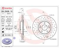 BREMBO Bremsscheibe vorne rechts links Gelocht 305mm für HYUNDAI KIA (DYK) (BEIJING) 09.D428.1X