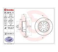 2X Brembo Bremsscheibe Prime Line - Uv Coated für Skoda Skoda (svw)