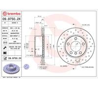 2x BREMBO Bremsscheibe XTRA LINE - Xtra 09.9750.2X für BMW 1er F20 F21 2er F22