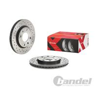 2X BREMBO BREMSSCHEIBEN 247mm GELOCHT/INNENBEL. VORNE PASSEND FÜR CITROËN AX
