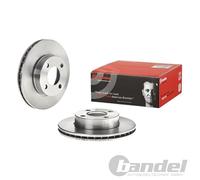 2X BREMBO BREMSSCHEIBEN 256mm INNENBELÜFTET VORNE PASSEND FÜR AUDI 80 CABRIOLET