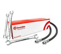 2x BREMBO Bremsschlauch 330mm Hinten Schlüssel für DACIA DOKKER EXPRESS DUSTER