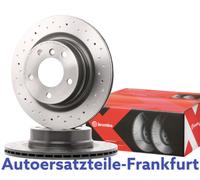 2x BREMBO Gelochte Bremsscheiben HINTEN BMW 1er E81 E87 + 3er E90 E91 E92 E93