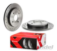 2x brembo GELOCHTE BREMSSCHEIBEN HINTEN passend für FORD FIESTA 6 5 FOCUS 1