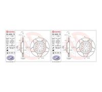 BREMBO Bremsscheibe 09a20075 Geschlitzt 310mm 22mm für VW Skoda Audi (SAIC)