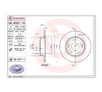 2x Brembo Scheibenbremse hinten 26195636