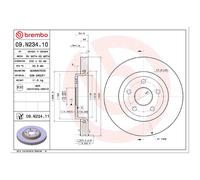2x Brembo Scheibenbremse vorne 26185663