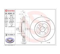 2x Brembo Scheibenbremse vorne 26187773