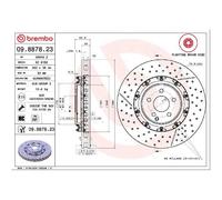 2x Brembo Scheibenbremse vorne 26189615