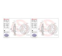 2x Brembo Xtra Sportbremsscheiben 302mm Gelochtinnenbel. Vorne Passend Für Ford Bremsscheibe: A.b.s.: 18407 Abakus: 23103367 Ashika: 6003364c Ate: