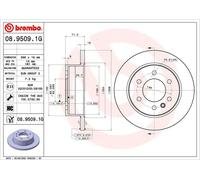 BREMBO Bremsensatz, Scheibenbremse hinten rechts links voll 298mm für VW MERCEDES-BENZ KT 10 028