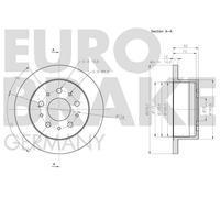 2x Bremsscheibe Ø280mm Voll für Fiat Ducato Kasten 130 Multijet 2.3 D 115