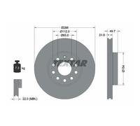 2x Bremsscheibe Ø288mm vorne Innenbelüftet für VW Touran 2.0 TDI 16V 1.9 Golf V