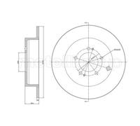 Metelli Bremsscheibe 23-1332C hinten rechts/links voll Ø302,0 mm für Mitsubishi Peugeot Citroën