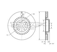 2x Bremsscheibe Ø305mm vorne belüftet für Fiat 500X 1.6 2.0 D Multijet TX 73-74