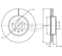 2x Bremsscheibe Ø320mm vorne belüftet für Audi A4 Avant 2.0 TDI 1.8 TFSI