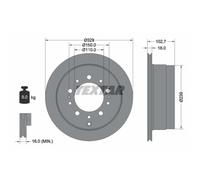 2x Bremsscheibe Ø329mm hinten Innenbelüftet für Toyota Land Cruiser 100 4.2 TD