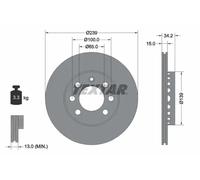 Bremsscheibe Vorderachse Textar 92106403