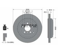 Bremsscheibe Hinterachse Textar 92150903