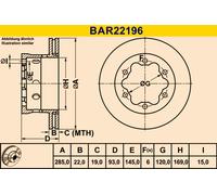 Barum Bremsscheibe BAR22196 passend für Mercedes-Benz VAG 2x