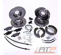 2x BREMSSCHEIBE+BELÄGE VORNE+BREMSSCHLAUCH VORNE+HINTEN FÜR BMW 3-ER E36 316 318