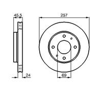 2x Bremsscheibe belüftet 0 986 478 774 BOSCH für HYUNDAI LANTRA II SONATA IV