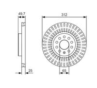 2x Bremsscheibe belüftet 0 986 479 C29 BOSCH