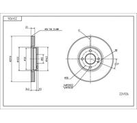 2x Bremsscheibe belüftet 224 926 HART für MAZDA 2