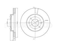 Metelli Bremsscheibe 23-0553 belüftet 239 mm vorne rechts/links für LADA