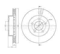Metelli Bremsscheibe 23-0781C vorne rechts/links belüftet 288 mm für Jeep