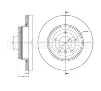 Metelli Bremsscheibe 23-0815C hinten rechts/links belüftet 320 mm für BMW – 2x