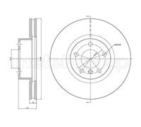 Metelli Bremsscheibe 23-1260C – vorne belüftet Ø 328 mm für BMW (rechts/links)