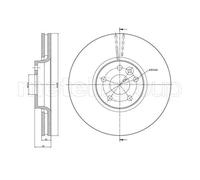 2x Bremsscheibe belüftet 23-1272C METELLI für VOLVO XC60 I SUV XC60 I VAN