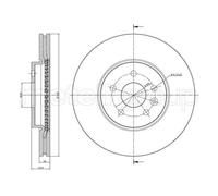 2x Bremsscheibe belüftet 23-1507C METELLI für CHEVROLET OPEL